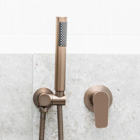 round wall mixer paddle handle trim kit, champagne