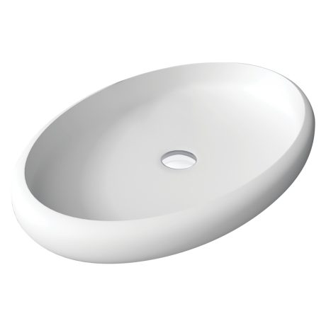 antonia solid surface above counter basin, matte white