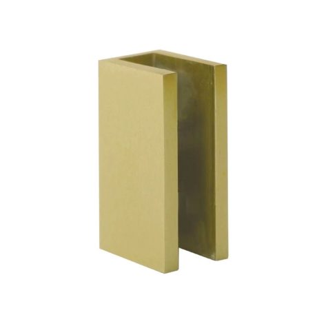 solid brass shower screen u bracket pair, light gold