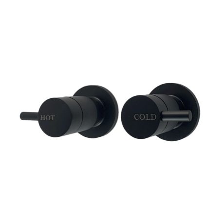elle wall top assembly pair, matte black