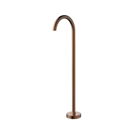 rund round floor bath spout, brushed bronze