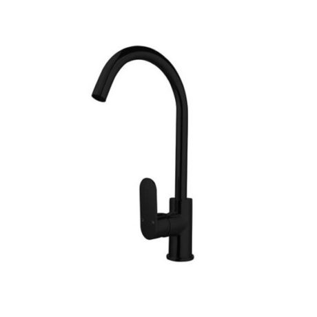oval gooseneck sink mixer, matte black