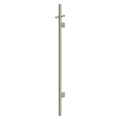 heated vertical towel rail, pvd brushed nickel