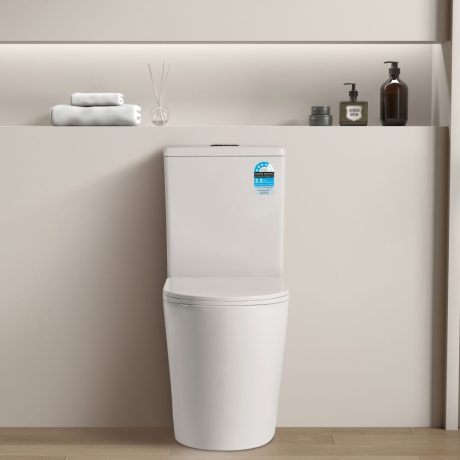 avis rimless back to wall toilet, matte white