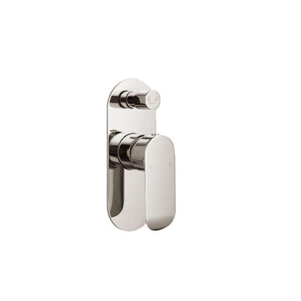 oval curve divertor shower/bath mixer, brushed nickel