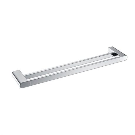 kompakt rund double towel rail 600mm, chrome