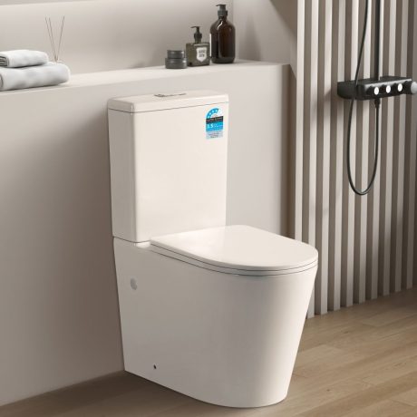 avis rimless back to wall toilet, matte white