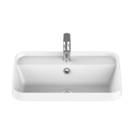 miya 550 semi insert basin, matte white