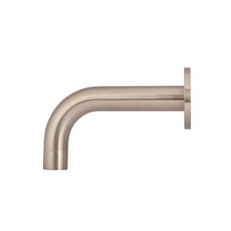 universal round curved spout 130mm, champagne