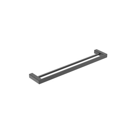 kasten double towel rail, gun metal 800mm