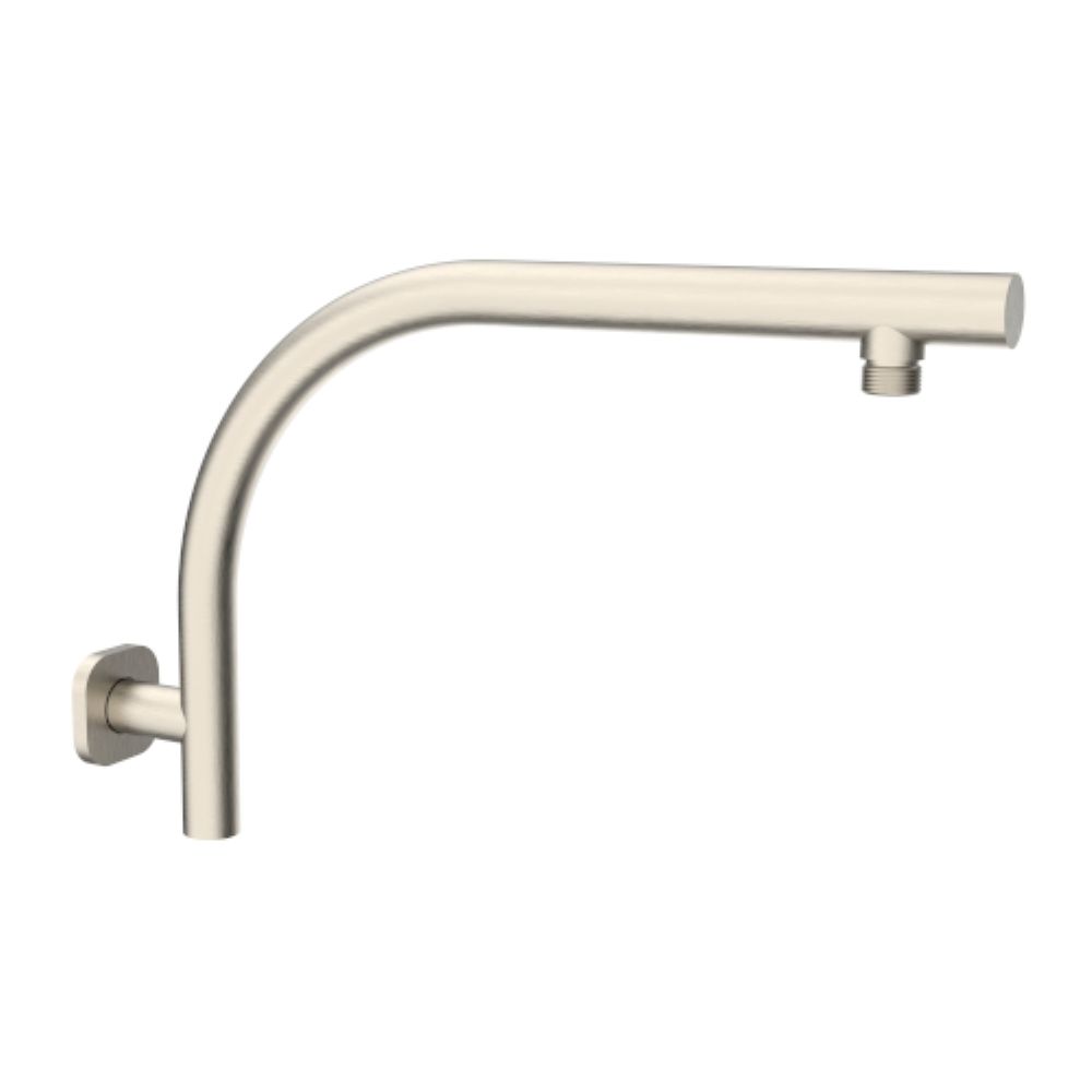 akemi sq raised shower arm, brushed nickel