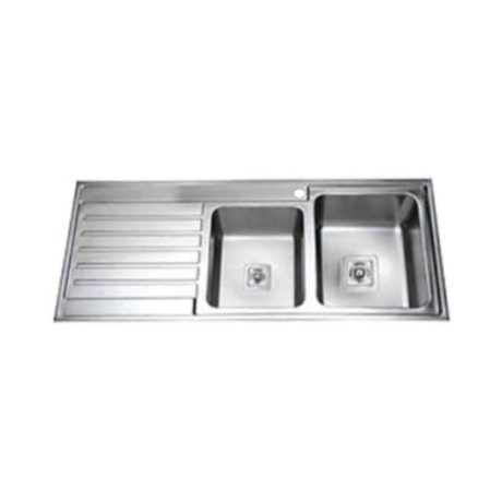 swish 1 1/4 left hand bowl with right hand drainer, stainless steel