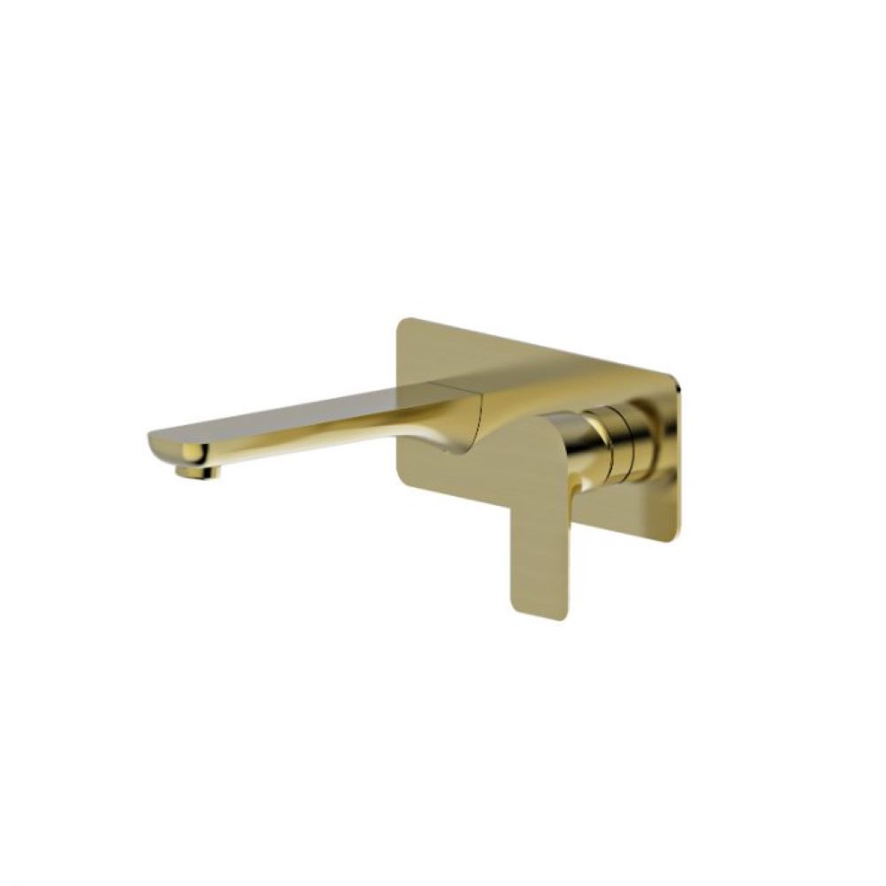 luxus basin/bath wall mixer with 180mm spout, brushed gold