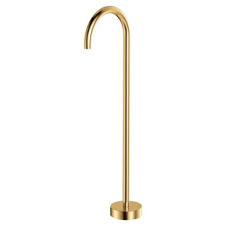 rund round floor bath spout, brushed gold