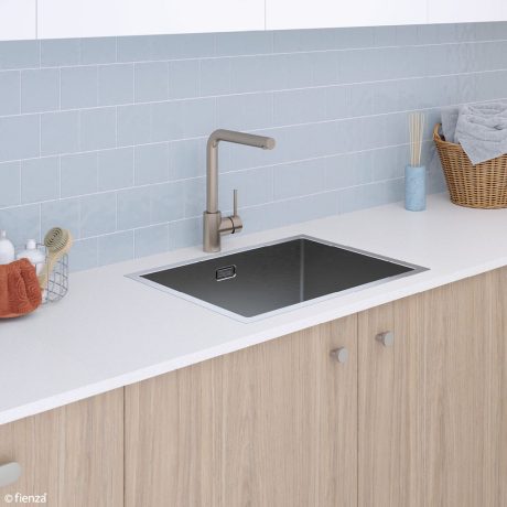hana 50l single laundry sink, stainless steel