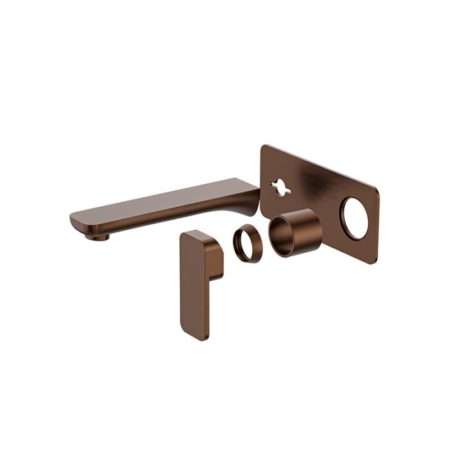 kasten wall basin/bath spout and mixer trim kit set, brushed bronze