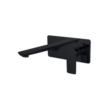 luxus basin/bath wall mixer with 180mm spout, matte black