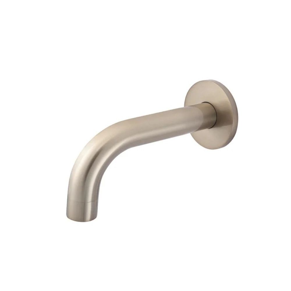 universal round curved spout 130mm, champagne