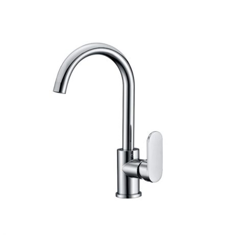 oval gooseneck sink mixer, chrome