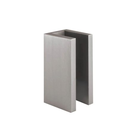 solid brass shower screen u bracket pair, brushed nickel
