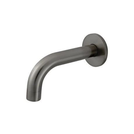 universal round curved spout 130mm, pvd shadow gunmetal