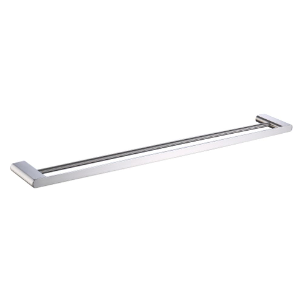 zoya double towel rail, brushed nickel 800mm