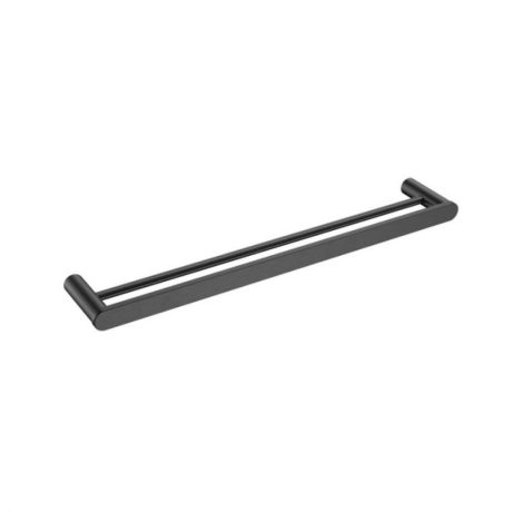 ss rund double towel rail, gun metal 800mm