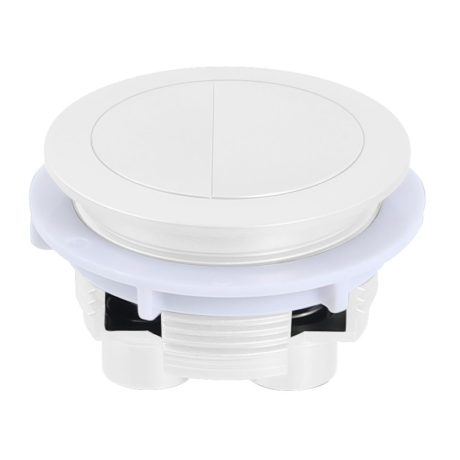 round toilet push button, matte white