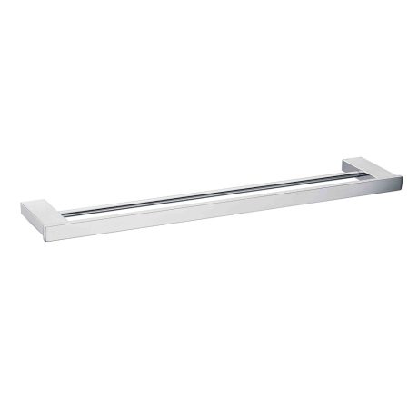 ss eckig double towel rail, chrome 800mm