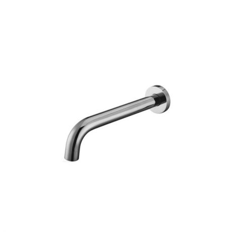 rund curve down basin/bath spout 180mm, brushed nickel