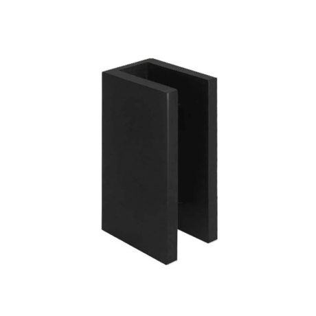 solid brass shower screen u bracket pair, matte black
