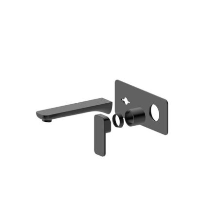 kasten wall basin/bath spout and mixer trim kit set, matte black