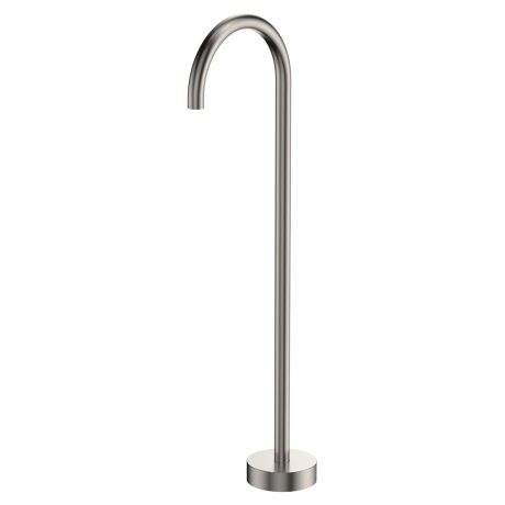 rund round floor bath spout, brushed nickel