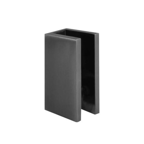 solid brass shower screen u bracket pair, gun metal