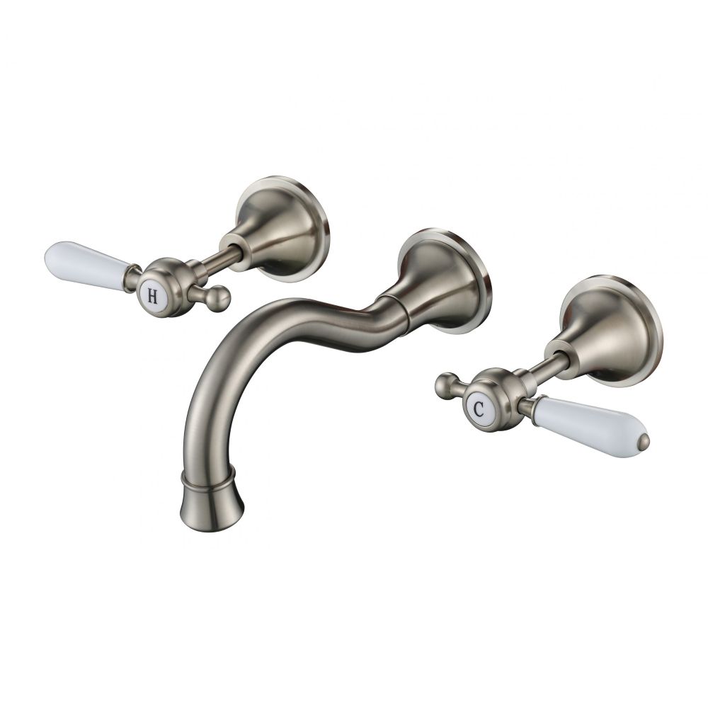 bordeaux wall spa & sink set, pvd brushed nickel