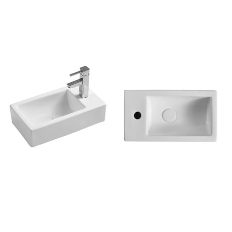 porcelain ensuite basin, gloss white