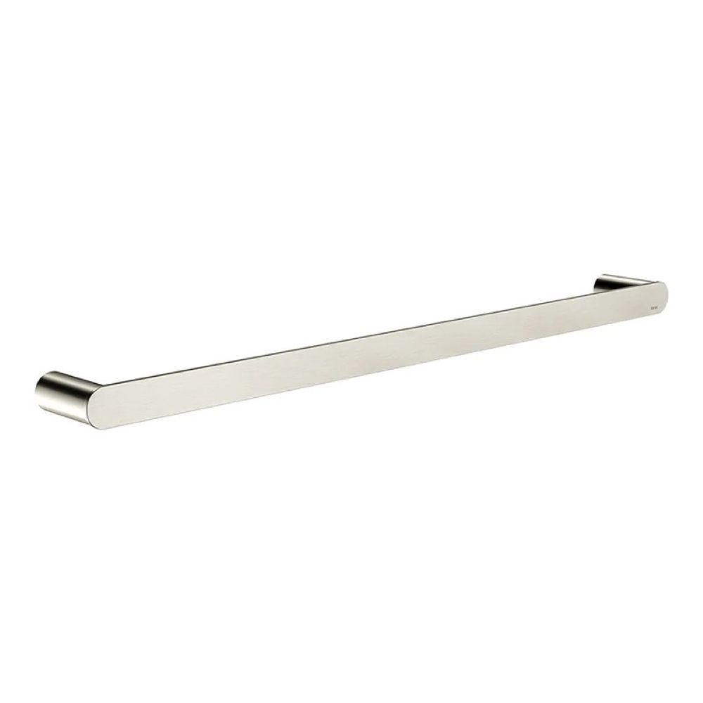 curvae single towel rail 600mm, brushed nickel
