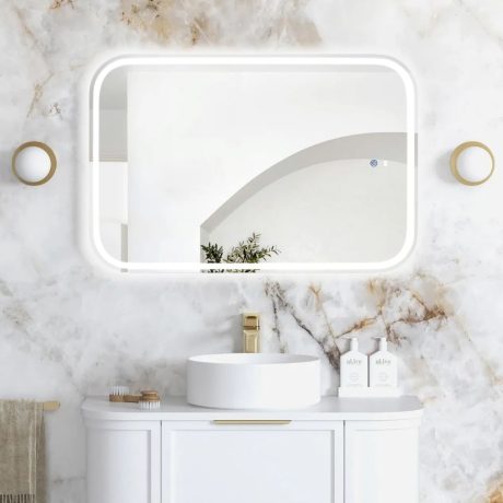 led newport frameless mirror install horizontal or vertical 0900(h)x0600(w)