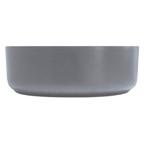 slim line round ceramic basin, matte light grey 0360mm