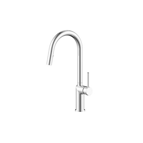 kuchendesigner gooseneck pull out kitchen mixer, chrome