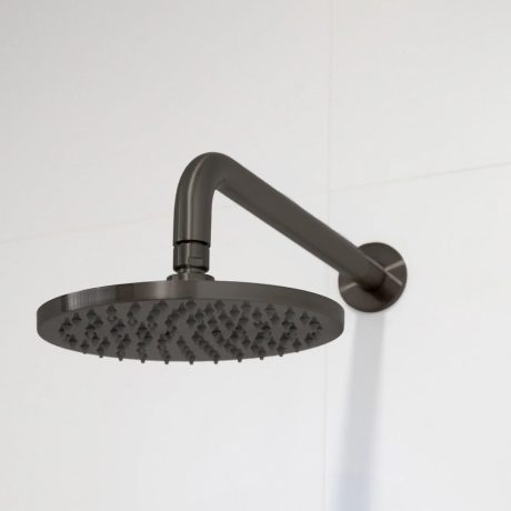 round shower rose 200mm, pvd shadow gunmetal