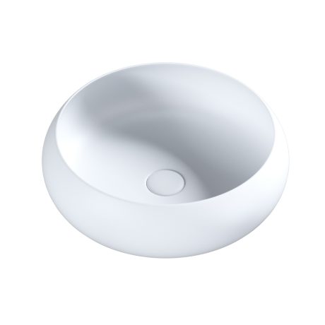 versilia bench mount basin, matte white 0400mm