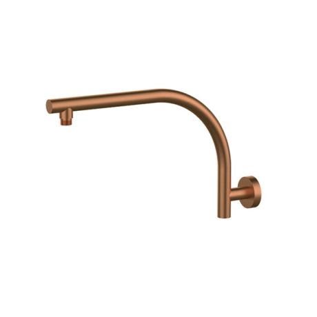 rund round curved shower arm, brushed bronze