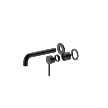 morgan rund wall basin/bath mixer set trim kit, matte black