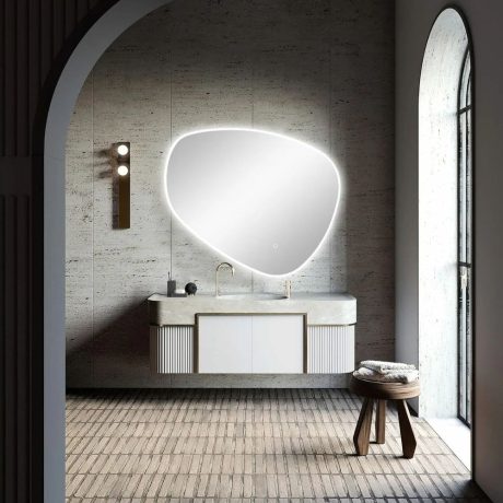 led pebble mirror 1000x844mm