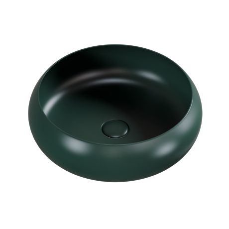 versilia bench mount basin, matte dark green 0400mm