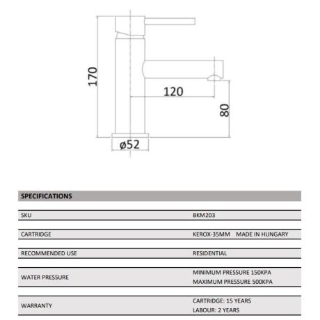 rund basin mixer, chrome