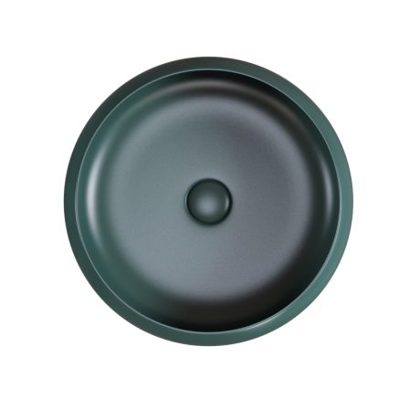 versilia bench mount basin, matte dark green 0400mm