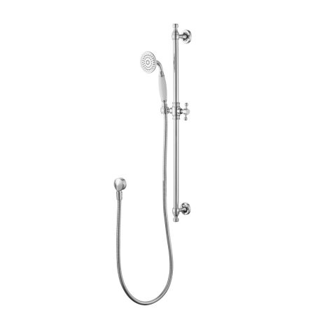 bordeaux shower on rail, electroplated chrome