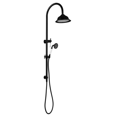 bordeaux 2 in 1 shower column set, electroplated matte black